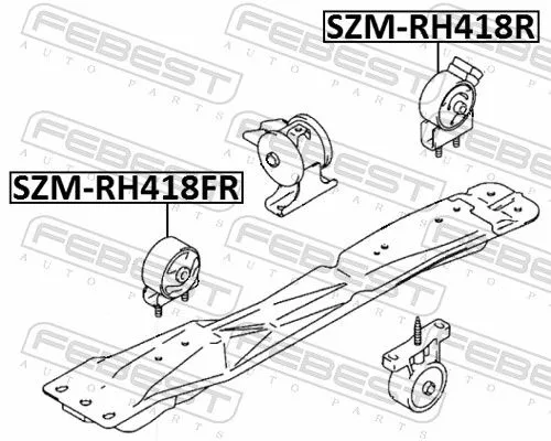 FEBEST FEBEST SZM-RH418R Febest Rear Engine Mount Fits Suzuki Apv Baleno Carry Forenza Gazelle Kei Liana 