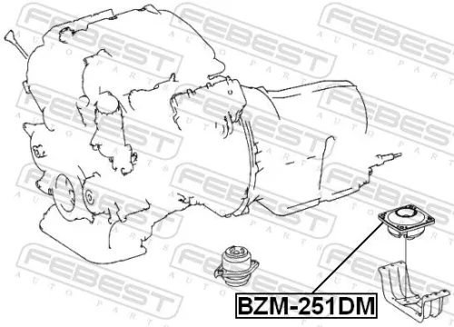 FEBEST FEBEST BZM-251DM Febest Centre Rear Engine Mount Fits Mercedes Gl-Class Gle Gls M-Class R-Class 