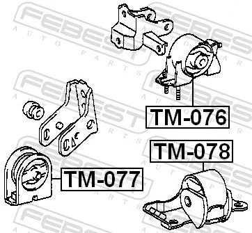 FEBEST FEBEST TM-078 Febest Front Left Engine Mount Fits Toyota Carina Ed Celica Corona Curren 