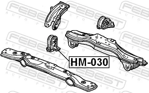 FEBEST FEBEST HM-030 Febest Front Engine Mount Fits Honda Accord Ascot Prelude Support Rod 