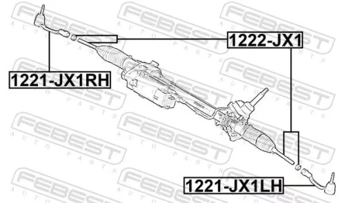 FEBEST FEBEST 1221-JX1RH Febest Front Right Outer Tie Rod End Fits Genesis Hyundai G80 G90 Genesis Gv80 