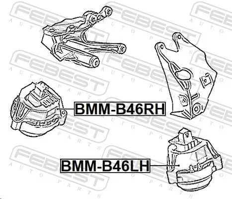 FEBEST FEBEST BMM-B46LH Mounting, engine 