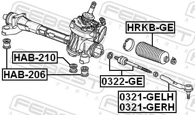FEBEST FEBEST 0321-GERH Febest Front Right Outer Tie Rod End Fits Honda Amaze Br-V Brio Brio Amaze City 