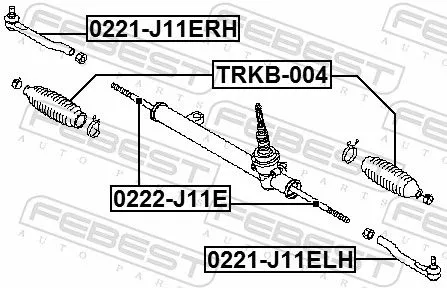 FEBEST FEBEST 0221-J11ERH Febest Front Right Outer Tie Rod End Fits Nissan Qashqai Track Rod Steering 
