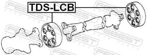 FEBEST FEBEST TDS-LCB Febest Propshaft Joint Coupling Fits Toyota Estima Emina Lucida Previa 
