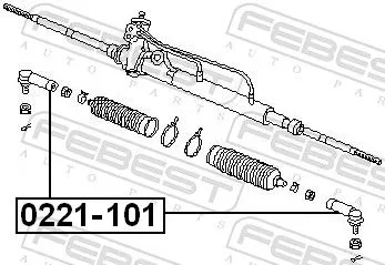 FEBEST FEBEST 0221-101 Febest Front Outer Tie Rod End Fits Infiniti Nissan 200Sx 240Sx Almera Almera 
