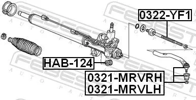 FEBEST FEBEST 0321-MRVRH Febest Front Right Outer Tie Rod End Fits Acura Honda Mdx Pilot Track Rod 