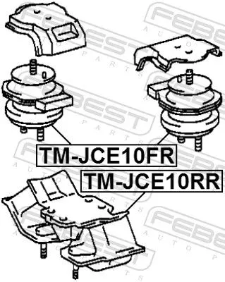 FEBEST FEBEST TM-JCE10RR Febest Rear Engine Mount Fits Lexus Toyota Altezza Altezza Gita Aristo Gs Is 