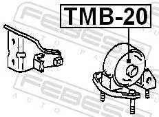FEBEST FEBEST TMB-20 Febest Rear Engine Mount Fits Toyota Corolla Sprinter Sprinter Cielo Support Rod 
