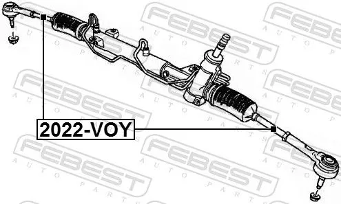 FEBEST FEBEST 2022-VOY Febest Front Inner Tie Rod Fits Chrysler Dodge Jeep Caliber Caravan Track Rod 