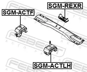 FEBEST FEBEST SGM-ACTLH Febest Left Engine Mount Fits Ssangyong Actyon Actyon Sports Kyron Support Rod 
