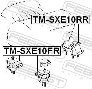 FEBEST FEBEST TM-SXE10FR Febest Front Engine Mount Fits Toyota Altezza Chaser Cressida Cresta Support Rod 