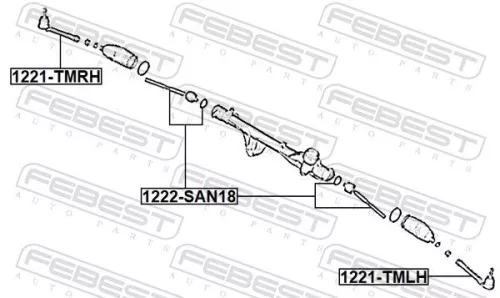 FEBEST FEBEST 1221-TMRH Febest Front Right Outer Tie Rod End Fits Hyundai Kia Ix35 K5 K8 Optima Santa Fe 