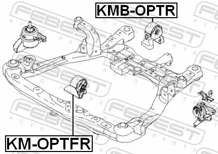 FEBEST FEBEST KMB-OPTR Febest Rear Engine Mount Fits Kia Carens Magentis Optima Support Rod 
