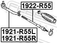 FEBEST FEBEST 1921-R55R Febest Front Right Outer Tie Rod End Fits Mini Clubman Clubvan Track Rod 