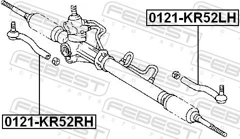 FEBEST FEBEST 0121-KR52LH Febest Front Left Outer Tie Rod End Fits Toyota Town Ace Track Rod Steering 