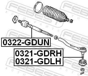FEBEST FEBEST 0321-GDRH Febest Front Right Outer Tie Rod End Fits Honda City Fit Jazz Track Rod Steering 