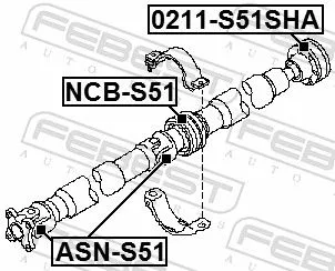 FEBEST FEBEST ASN-S51 Febest Propshaft Joint Coupling Fits Infiniti Fx 