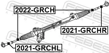 FEBEST FEBEST 2021-GRCHL Febest Front Left Outer Tie Rod End Fits Jeep Cherokee Commander Grand Cherokee 
