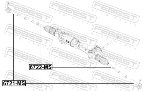 FEBEST FEBEST 6721-MS Febest Front Outer Tie Rod End Fits Tesla Model S Track Rod Steering 
