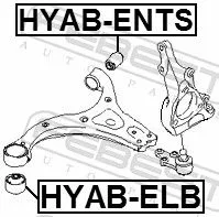 FEBEST FEBEST HYAB-ENTS Febest HYAB-ENTS Rear Control Arm Bush Fits Hyundai Kia Carnival / Grand 