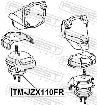 FEBEST FEBEST TM-JZX110FR Febest Front Engine Mount Fits Toyota Mark Ii Verossa Support Rod 