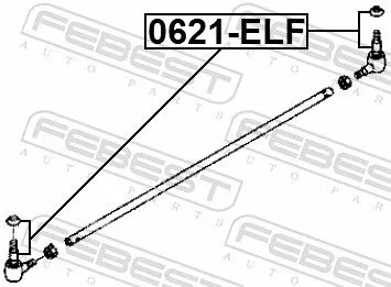 FEBEST FEBEST 0621-ELF Febest Front Outer Tie Rod End Fits Isuzu Isuzu (Jiangxi) Ascender Bison Elf 
