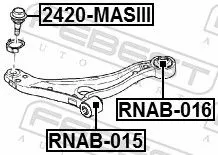 FEBEST FEBEST RNAB-015 Febest Front Lower Suspension Arm Bush Fits Opel Renault Master Movano 