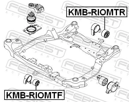 FEBEST FEBEST KMB-RIOMTF Febest Front Engine Mount Fits Hyundai Kia Accent Rio Support Rod 