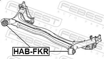 FEBEST FEBEST HAB-FKR Febest Rear Axle Beam Bush Fits Honda City Civic Hr-V Insight Jazz Stepwgn Vezel 