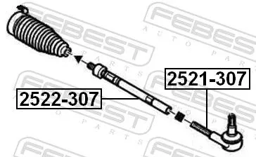 FEBEST FEBEST 2521-307 Febest Front Outer Tie Rod End Fits Citroën Peugeot 205 306 307 307 Sw 309 