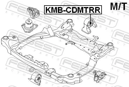 FEBEST FEBEST KMB-CDMTRR Febest Rear Engine Mount Fits Hyundai Kia Cee'D Elantra I30 Pro Cee'D Support 