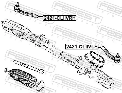 FEBEST FEBEST 2421-CLIIVLH Febest Front Left Outer Tie Rod End Fits Renault Captur Clio Zoe Track Rod 