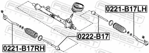 FEBEST FEBEST 0221-B17RH Febest Front Right Outer Tie Rod End Fits Nissan Bluebird Sylphy / Sylphy Pulsar 