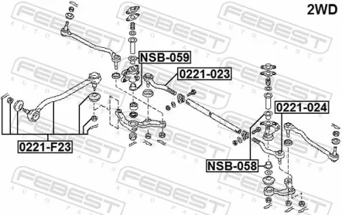 FEBEST FEBEST 0221-024 Febest Front Left Outer Tie Rod End Fits Nissan Atlas Cabstar Track Rod Steering 