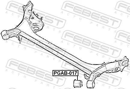 FEBEST FEBEST PGAB-017 Febest Rear Axle Beam Bush Fits Citroën Peugeot 207 207 Sw 3008 307 307 Sw 308 3 