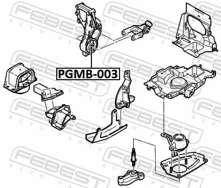FEBEST FEBEST PGMB-003 Febest Front Right Engine Mount Fits Citroën Peugeot 205 206 206 Van 206+ 306 