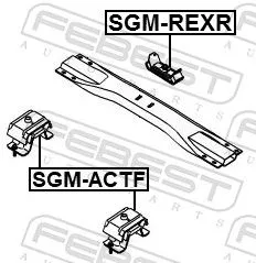 FEBEST FEBEST SGM-ACTF Febest Front Engine Mount Fits Ssangyong Actyon Actyon Sports Kyron Rexton 