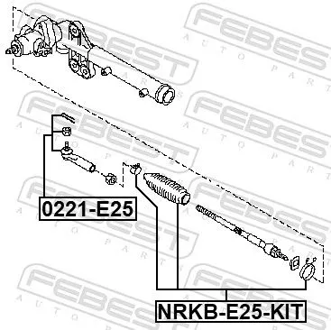 FEBEST FEBEST 0221-E25 Febest Front Outer Tie Rod End Fits Nissan Atlas Cabstar Caravan Nt400 Cabstar 