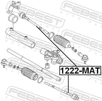 FEBEST FEBEST 1222-MAT Febest Front Inner Tie Rod Fits Hyundai Ssangyong Actyon Sports Track Rod 
