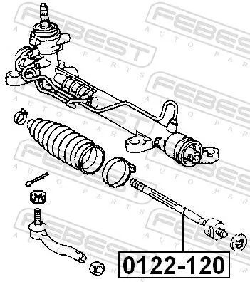 FEBEST FEBEST 0122-120 Febest Front Inner Tie Rod Fits Toyota Corolla Ex Isis Premio Will Vs Track Rod 