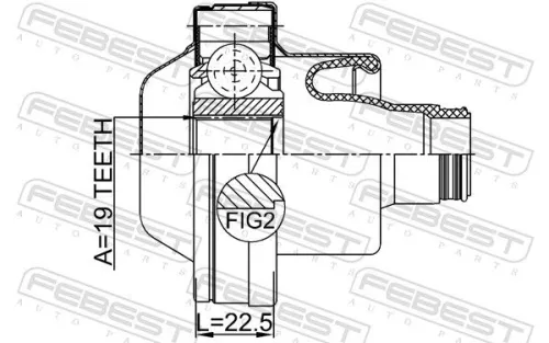 FEBEST FEBEST 2711-S80IISHA Febest Propshaft Joint Coupling Fits Ford Usa Lincoln Mercury Volvo Explorer 