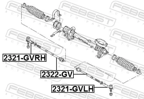 FEBEST FEBEST 2321-GVRH Febest Front Right Outer Tie Rod End Fits Audi ) Cupra Seat Skoda Vw A1 A1 City 
