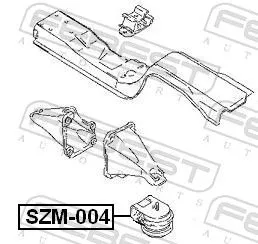 FEBEST FEBEST SZM-004 Febest Front Engine Mount Fits Santana Suzuki 300 300350 Apv Carry Forenza Grand 