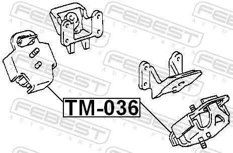 FEBEST FEBEST TM-036 Febest Front Engine Mount Fits Toyota Dyna Dyna 200 Hilux Stallion Tuv Support 