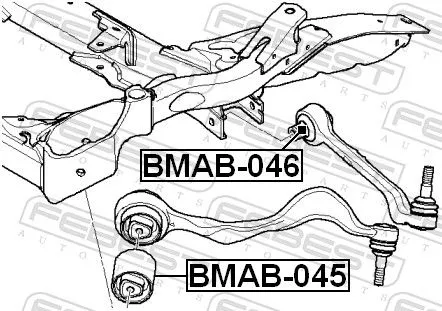 FEBEST FEBEST BMAB-046 Febest Front Lower Rear Suspension Arm Bush Fits Bmw 1 3 X1 Series Z4 