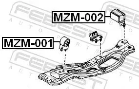 FEBEST FEBEST MZM-002 Febest Front Left Lower Rear Engine Mount Fits Mazda 626 Mx-6 Xedos 6 Support 