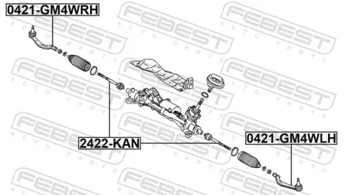 FEBEST FEBEST 0421-GM4WRH Febest Front Right Outer Tie Rod End Fits Mitsubishi Outlander Track Rod 
