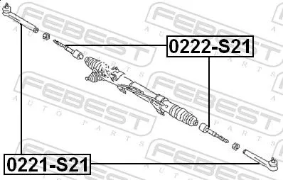 FEBEST FEBEST 0221-S21 Febest Front Outer Tie Rod End Fits Nissan Vanette Track Rod Steering 