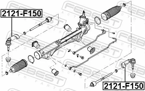 FEBEST FEBEST 2121-F150 Febest Front Outer Tie Rod End Fits Ford Usa Lincoln F-150 Mark Lt Track Rod 